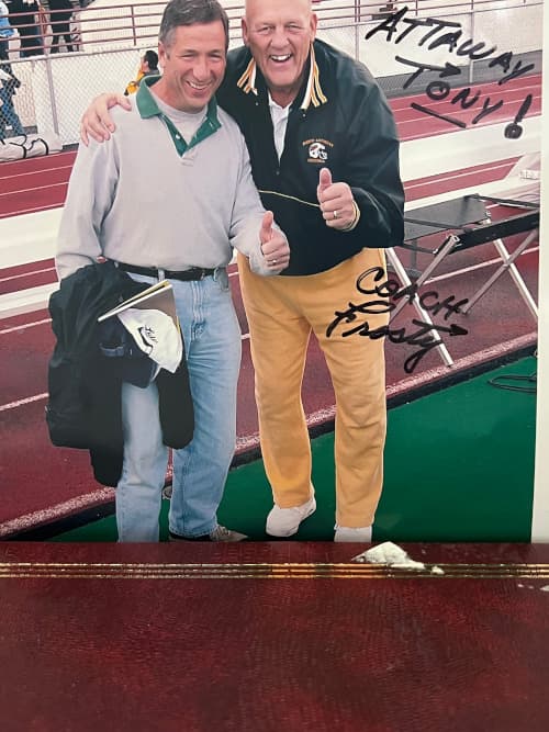 With Frosty Westering, PLU football coach