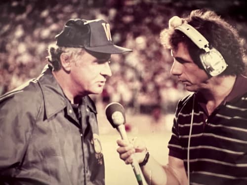 With UW coach Don James